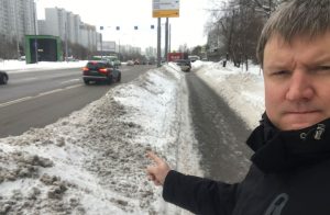 Складирование убранного снега с дорог и тротуаров