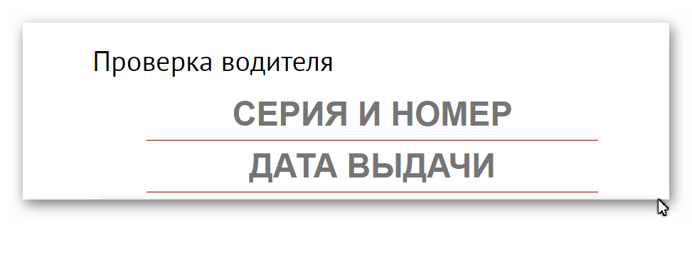 Проверка водительского удостоверения