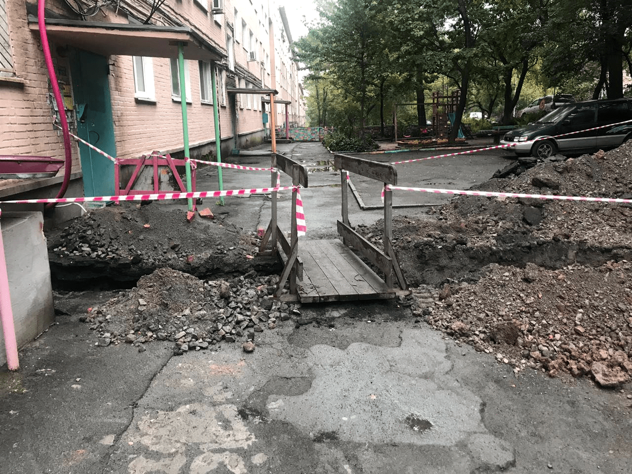 восстановительные работы после раскопок