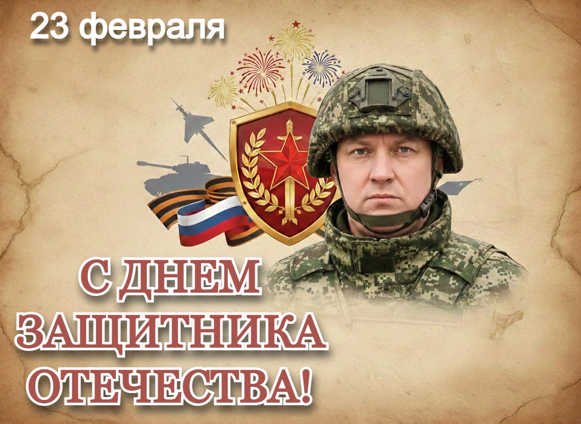 Поздравление с Днём защитника Отечества 23 февраля